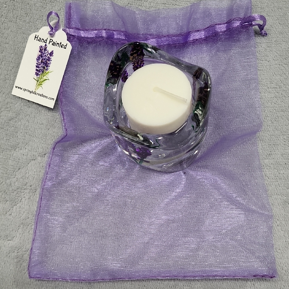 NWT Votive Candle, Holder, and Drawsting Bag ~ Unscented - Picture 5 of 9